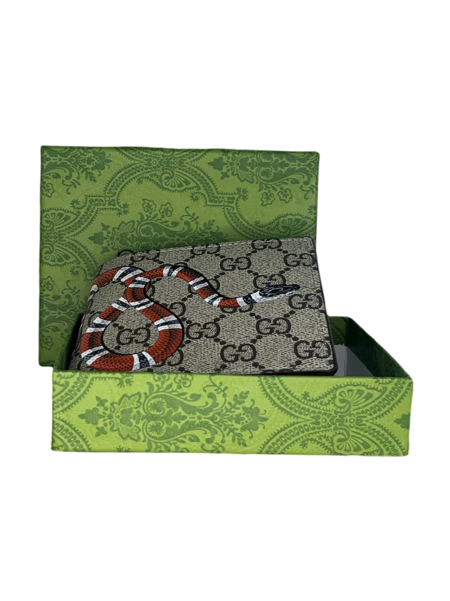 Gucci white snake wallet
