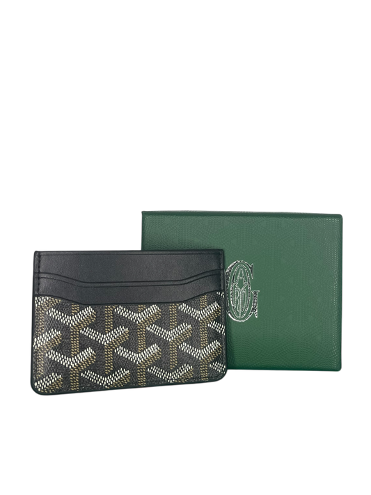Goyard card holder black
