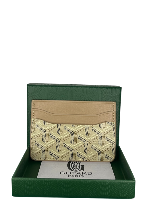 Goyard beige card holder