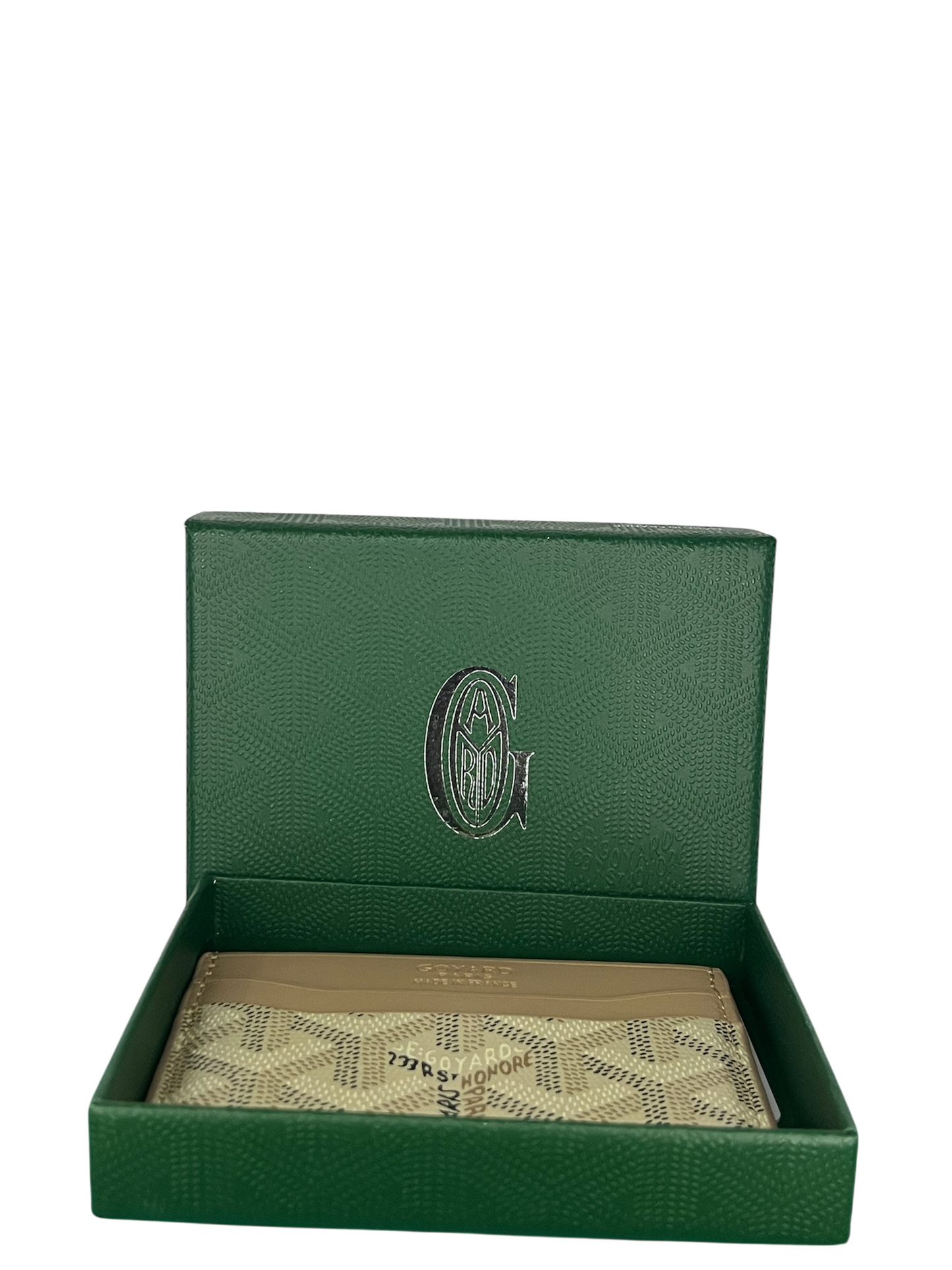 Goyard beige card holder