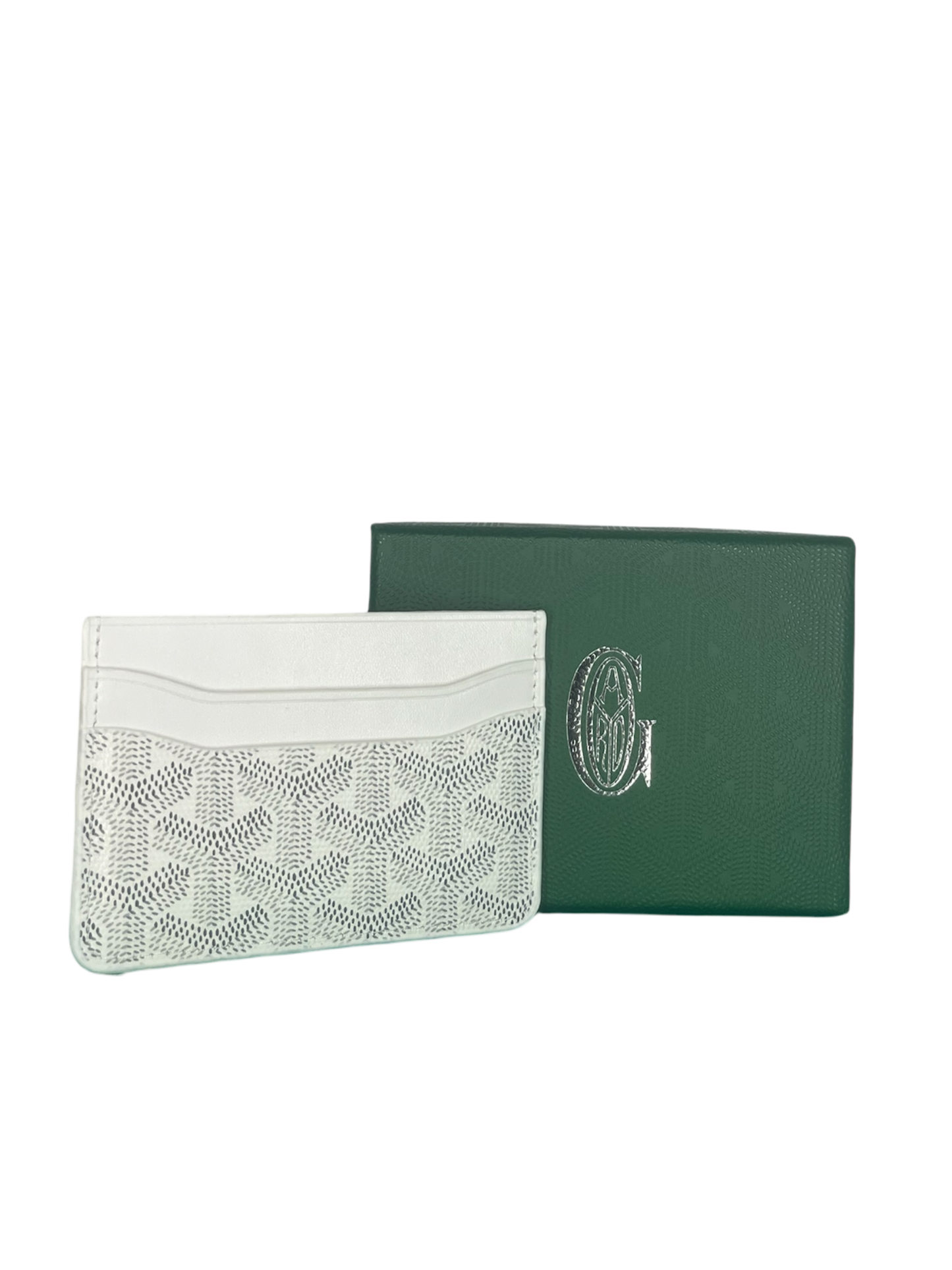 Goyard white card holder