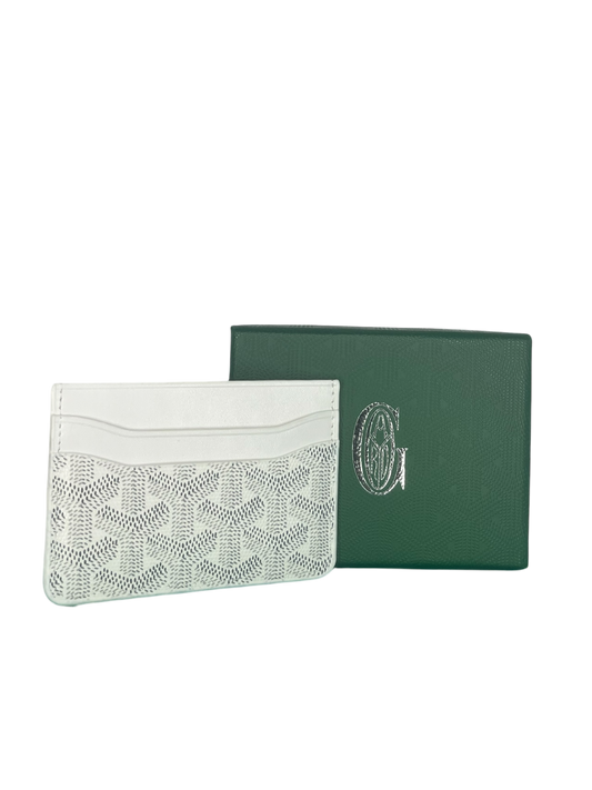 Goyard white card holder