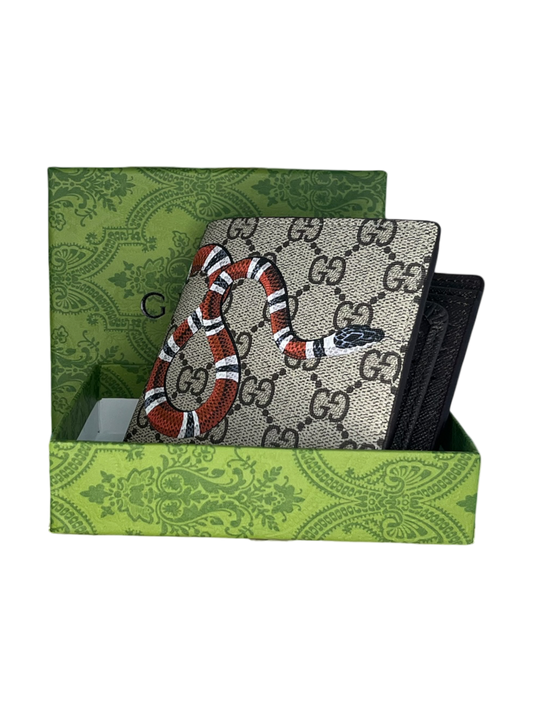 Gucci white snake wallet