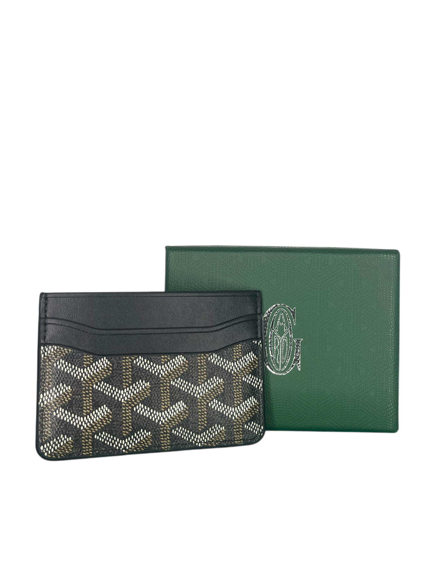 Goyard card holder black