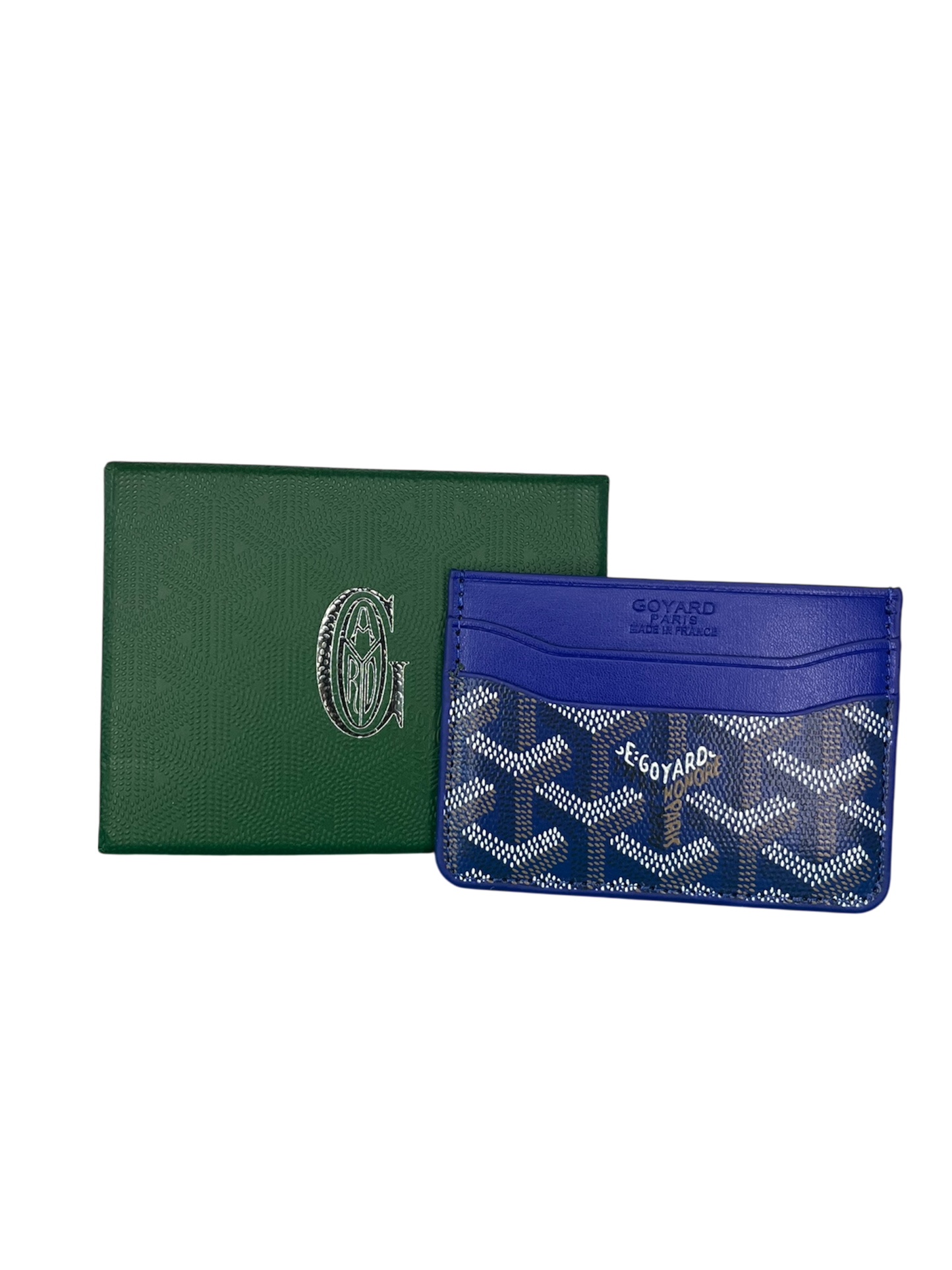 Goyard ultra blue card holder