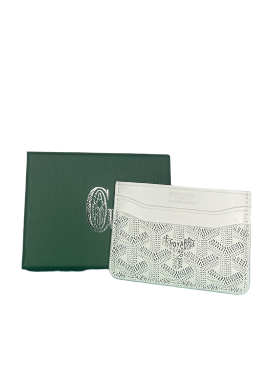Goyard white card holder