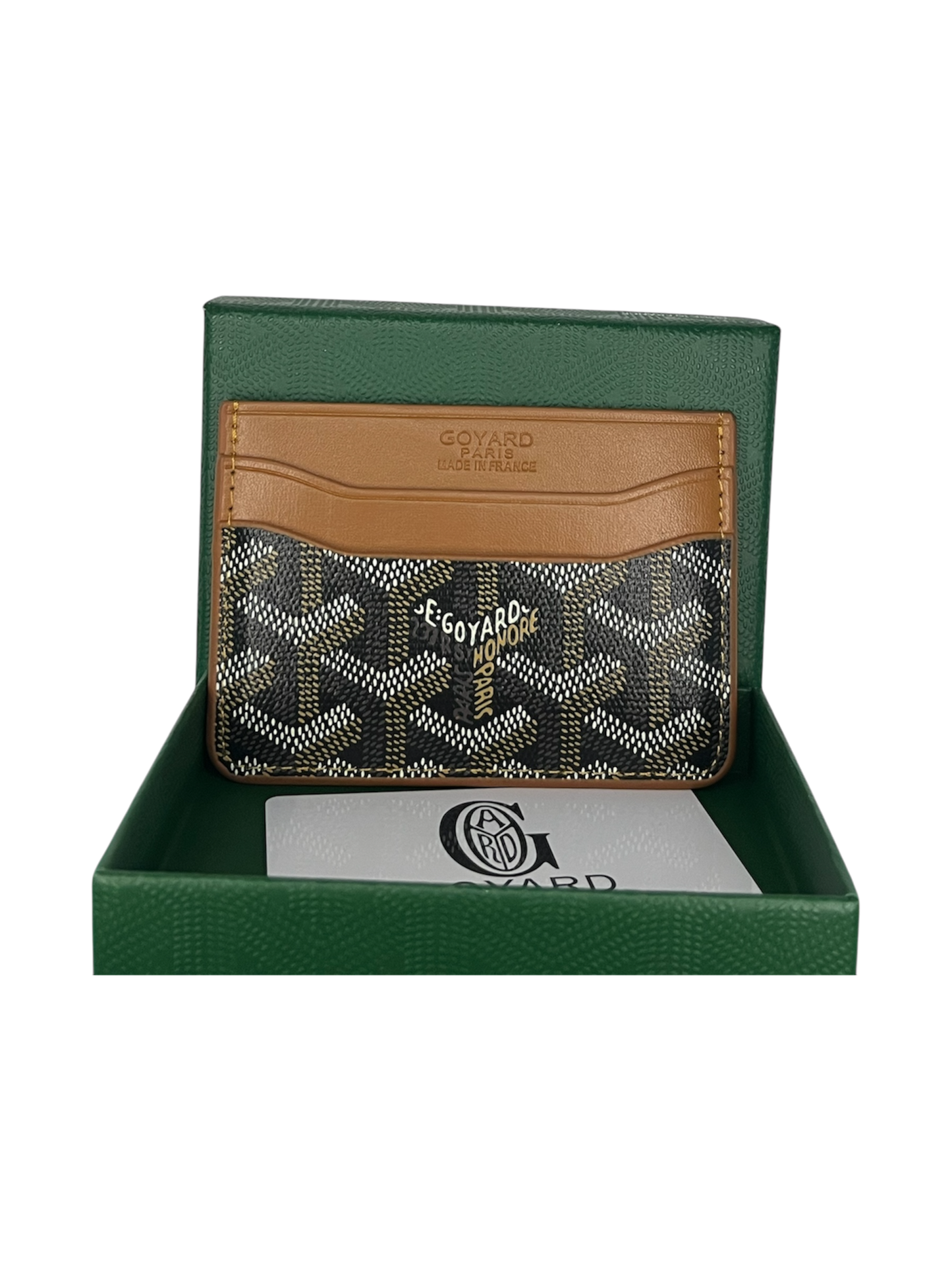 Goyard brown card holder