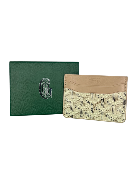 Goyard beige card holder