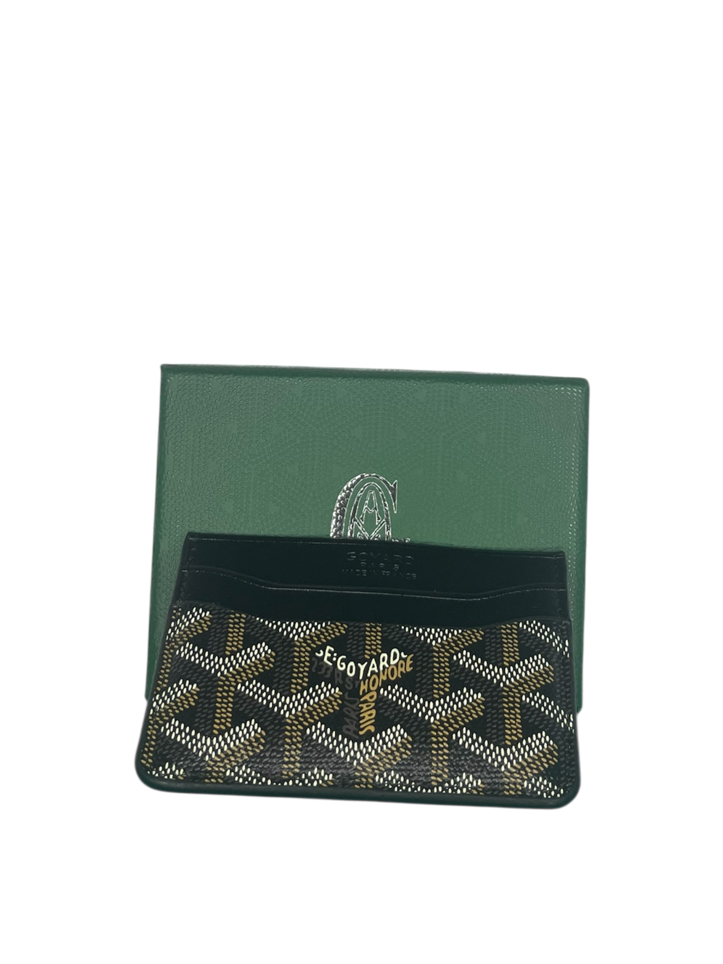 Goyard card holder black