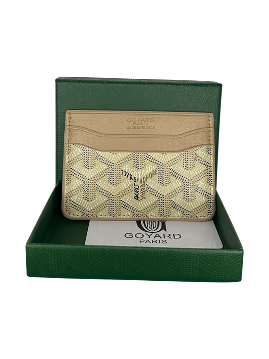 Goyard beige card holder
