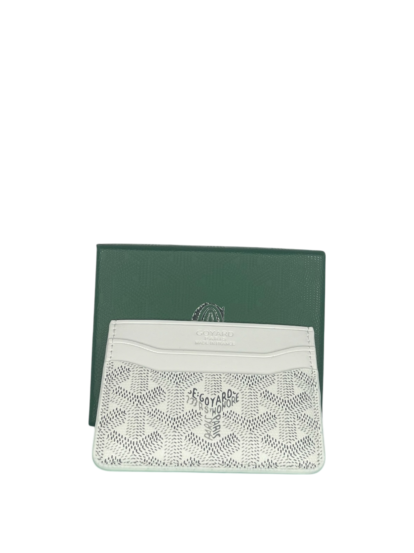 Goyard white card holder