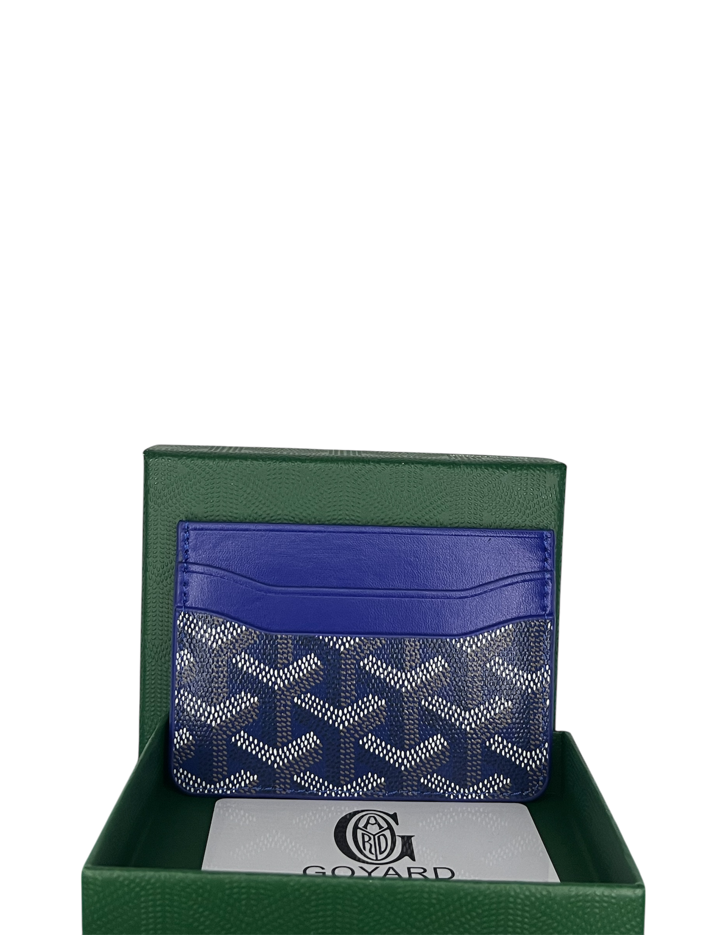 Goyard ultra blue card holder