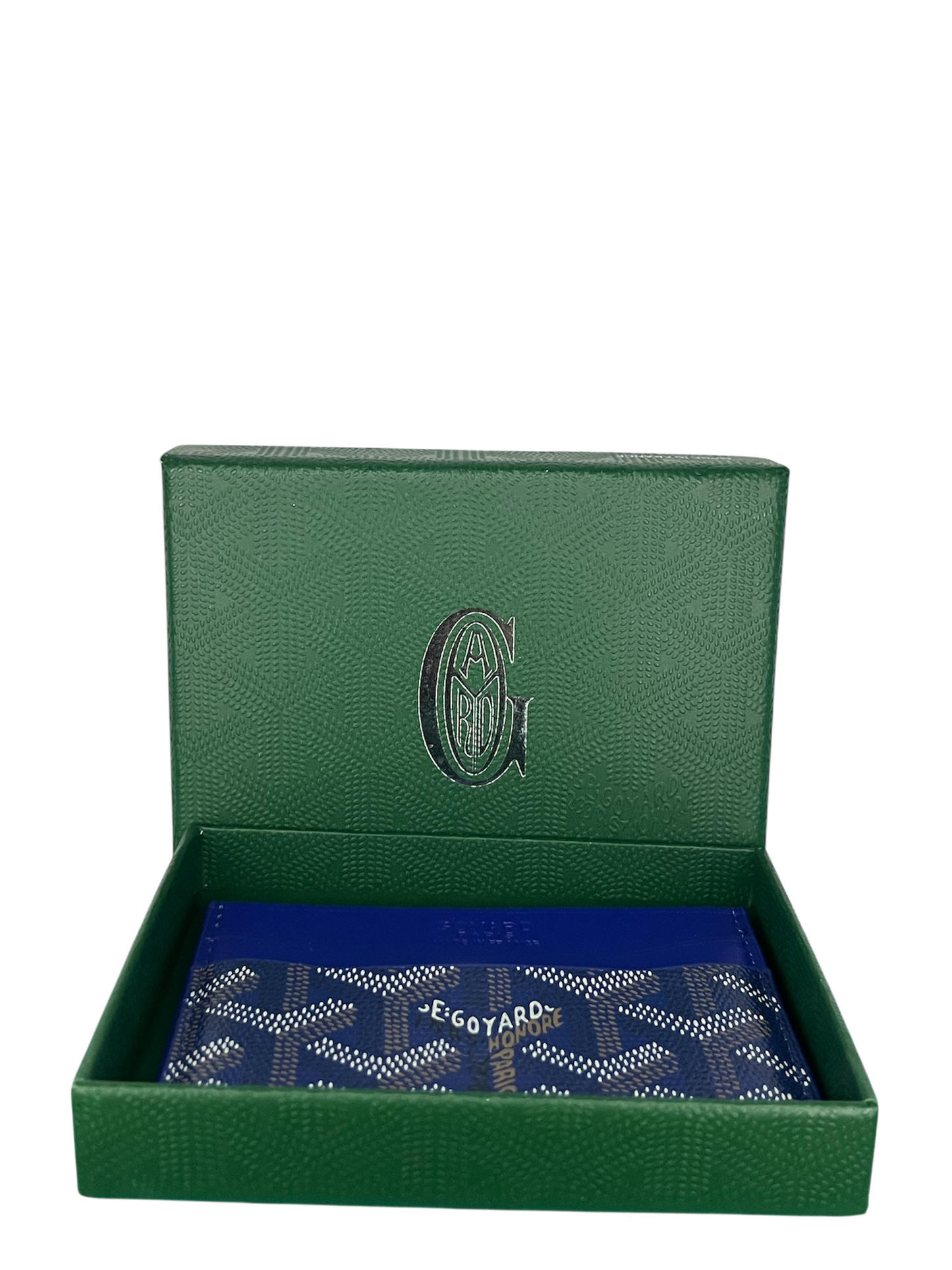 Goyard ultra blue card holder