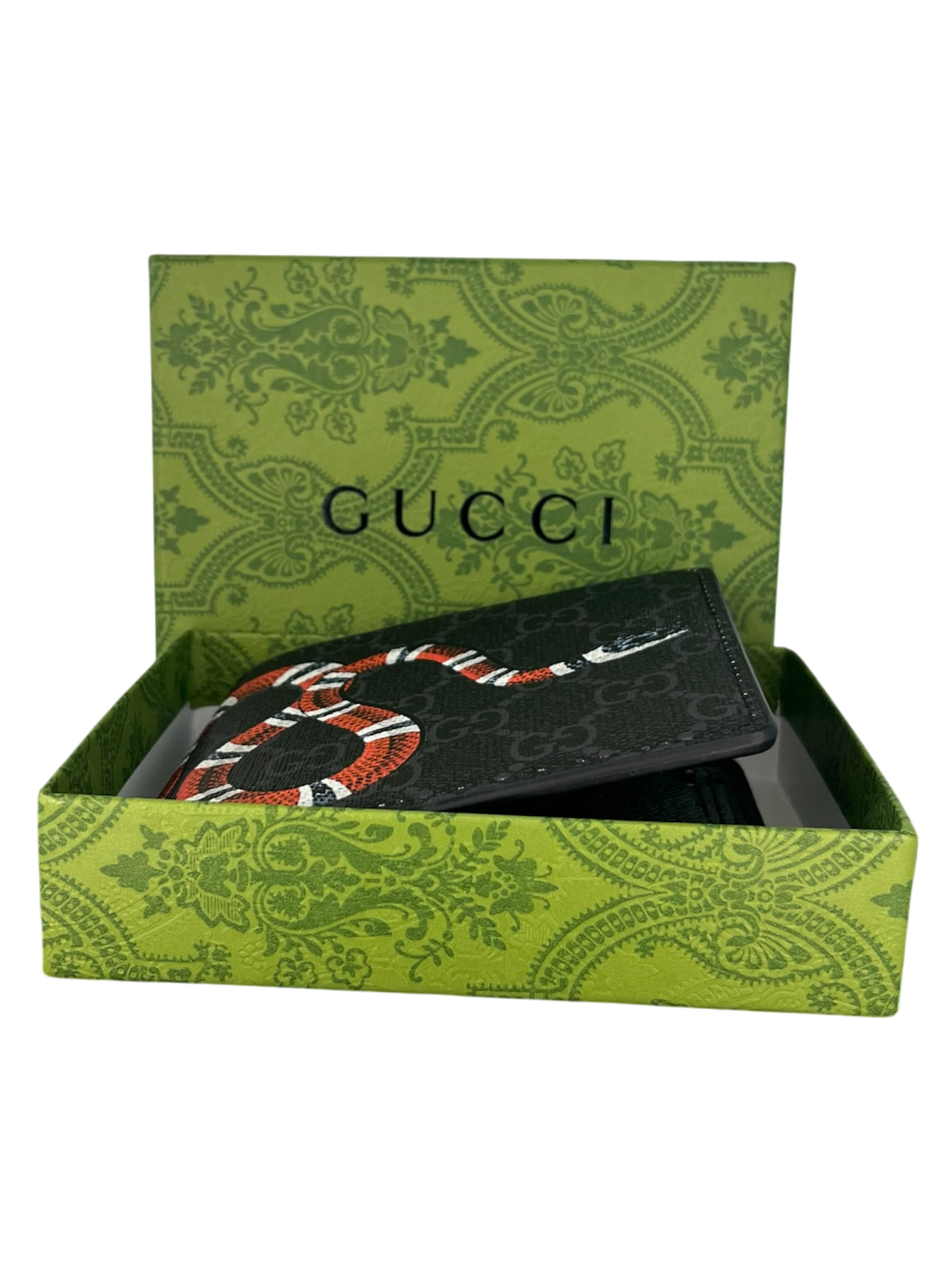 Gucci black snake wallet