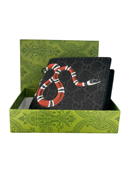 Gucci black snake wallet