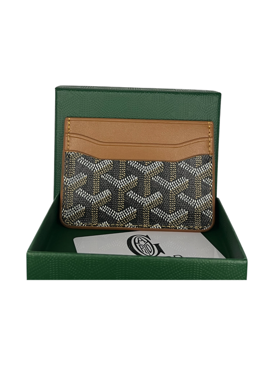 Goyard brown card holder