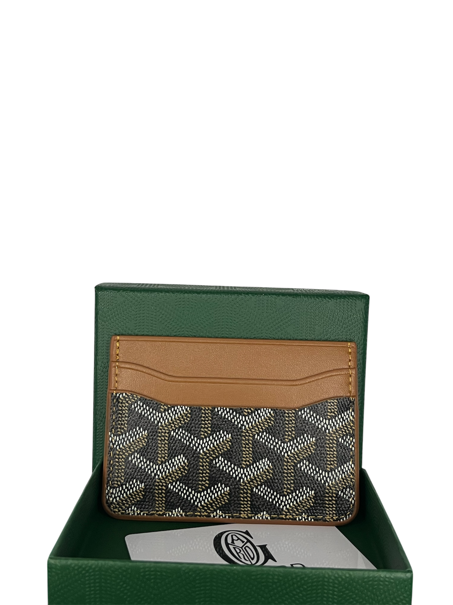 Goyard brown card holder