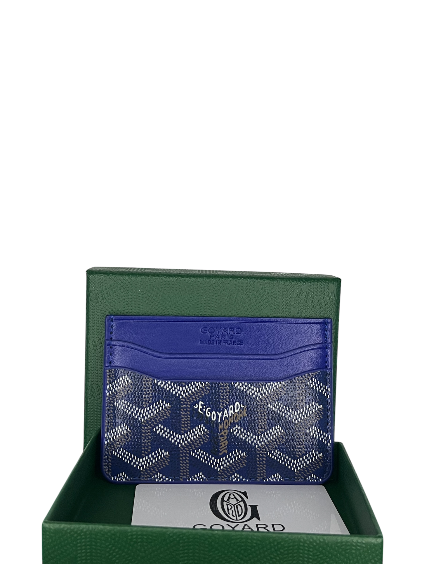 Goyard ultra blue card holder