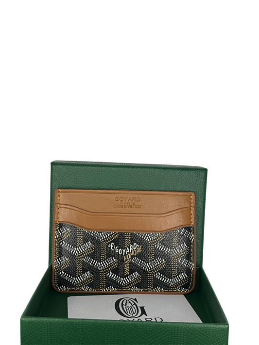 Goyard brown card holder